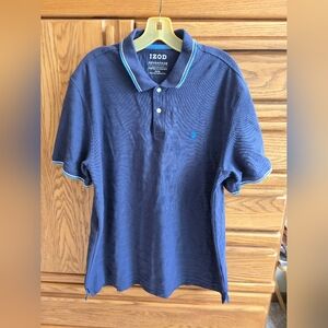 IZOD Men's Blue Short Sleeve Collared Polo Shirt Sixe XL